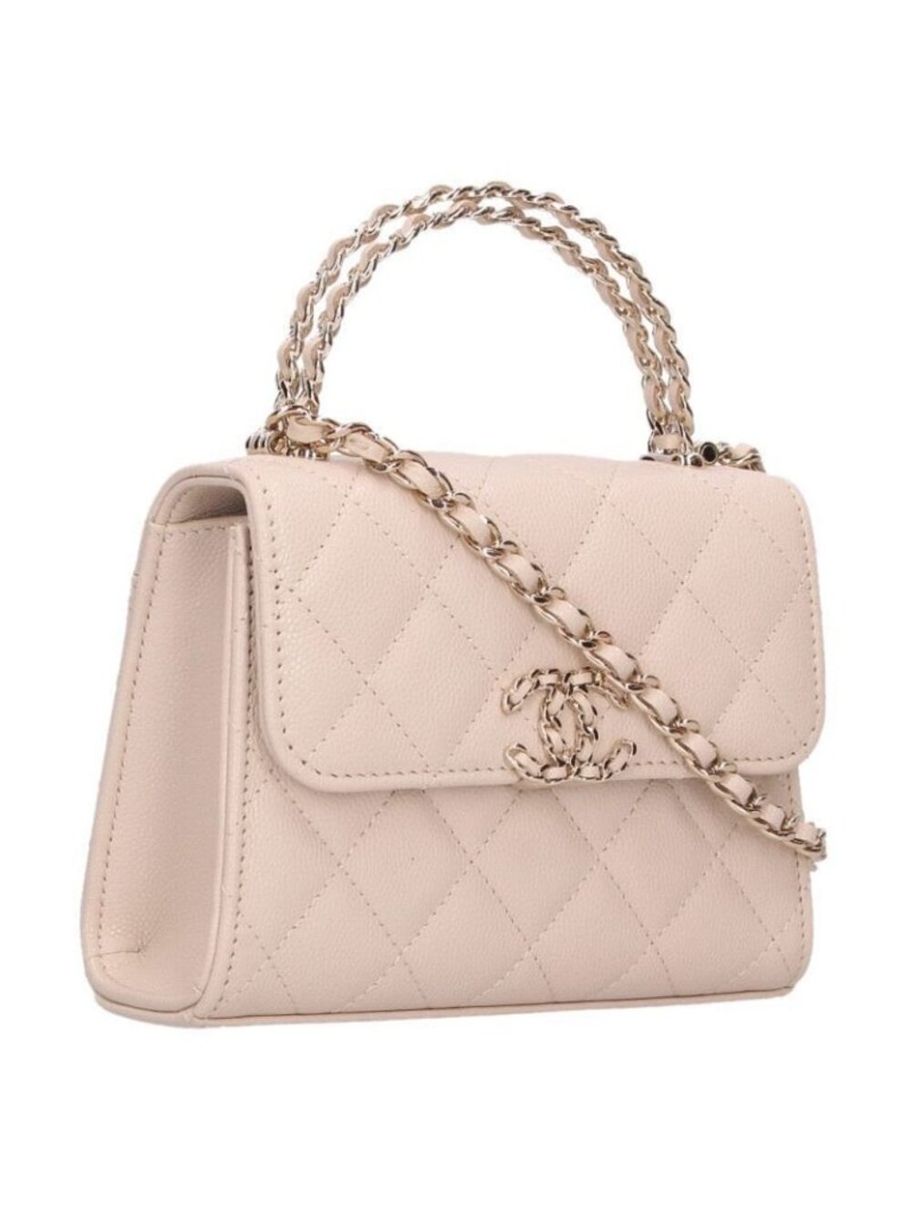 Chanel Top Handle Quilted Shoulder Bag